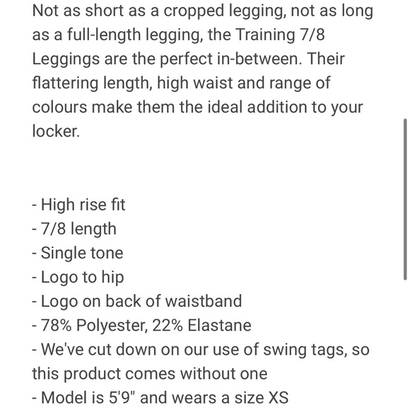 Gymshark Leggings “Training 7/8 Leggings” -Black - Picture 8 of 9